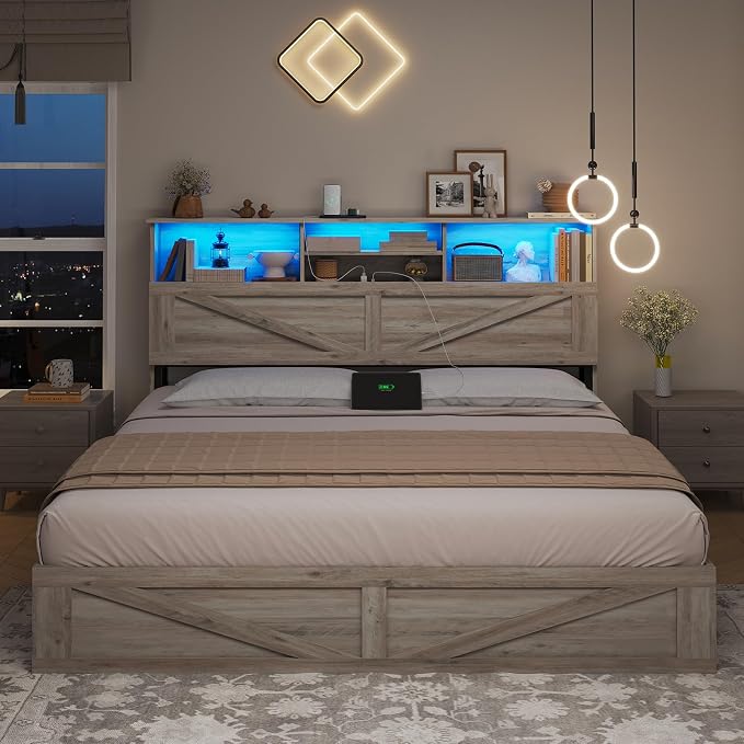 AOGLLATI Farmhouse Queen Bed Frame - Image 8