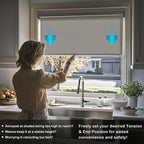 HESTIA No Drill Cordless Blackout Roller Shades Screwless Waterproof Shower - Image 4