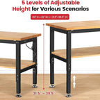 60 Inch Work Bench for Garage Adjustable Height Workbenches - Image 8