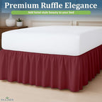 Rajlinen Ruffled Bed Skirt King, 14 Inch Drop Dust Ruffle - Image 2