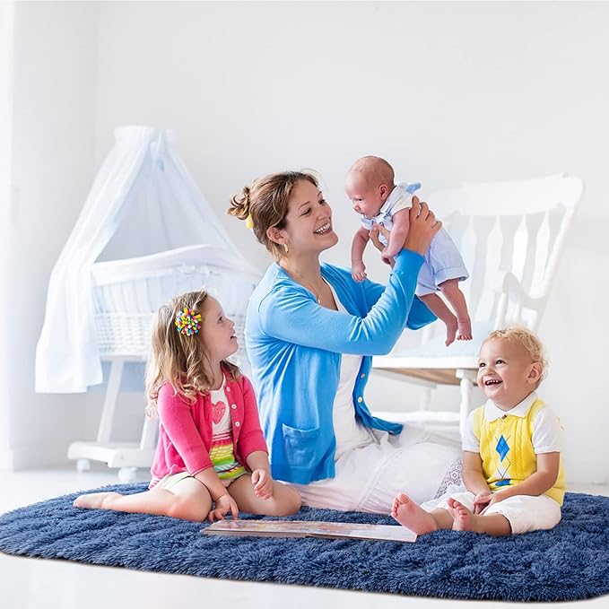 Noahas Ultra Soft Fluffy Bedroom Rugs Kids Room Carpet Modern Shaggy Area Rugs - Image 5