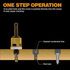 9/64"x3/8" Carbide Tipped Countersink Drill Bits - Image 2