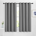 NICETOWN Silver Grey Blackout Curtains 63 inches Long by NICETOWN