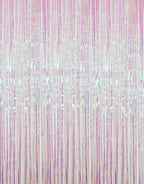 GOER 3.2 ft x 9.8 ft Metallic Tinsel Foil Fringe Curtains Party Photo Backdrop by GOER