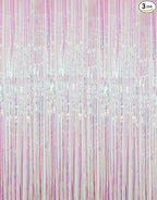 GOER 3.2 ft x 9.8 ft Metallic Tinsel Foil Fringe Curtains Party Photo Backdrop by GOER