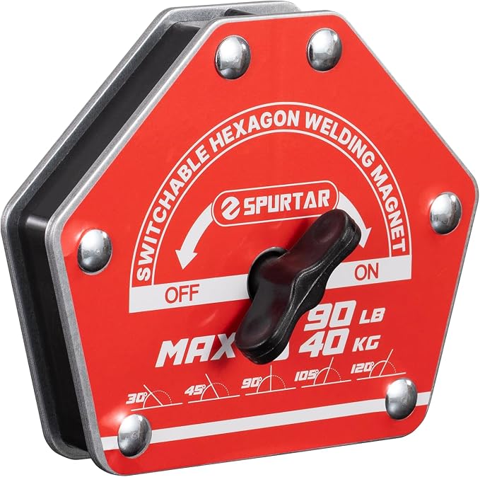 Spurtar Switchable Welding Magnets 90lbs Welding Clamps On Off Magnet Holder by Spurtar%C2%AE