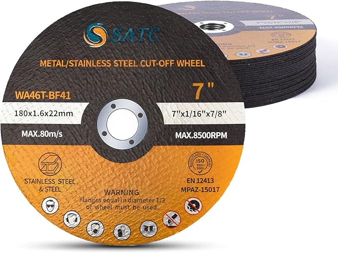 S SATC 7" Cutting Wheel 25 PCS Metal Cutting Blade 7 x 1/16 x 7/8 inch Cutting by SSATC
