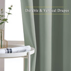 NICETOWN Short Blackout Sage Green Curtains & Drapes - Image 5