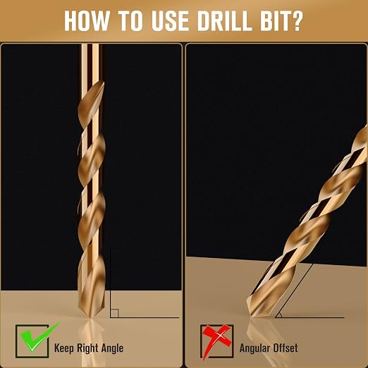 Cobalt Drill Bit Set, Stainless Steel, Cast Iron, Wood and Plastic, - Image 4