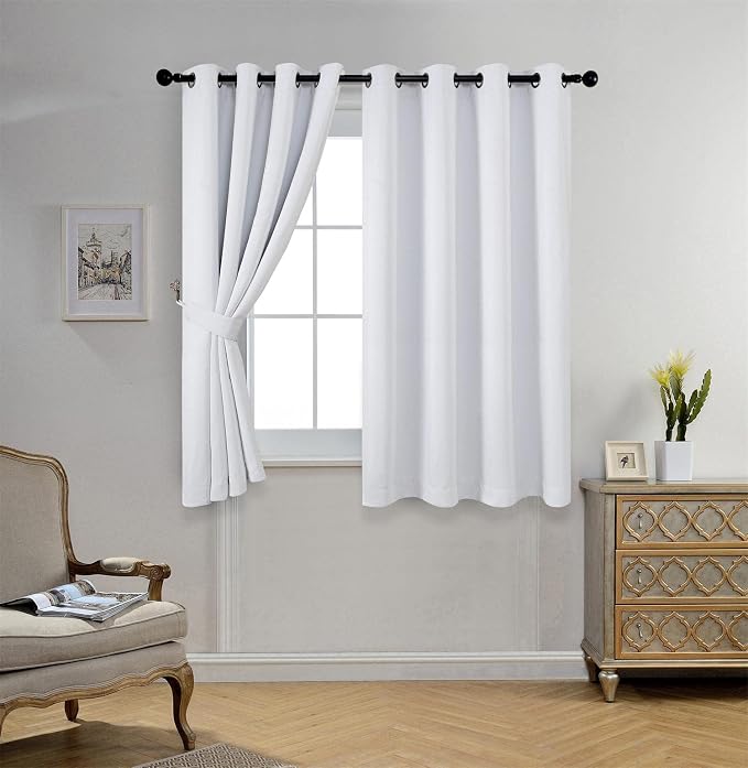 MIUCO 1 Pair Thermal Insulated Grommet 52-Inch-by-63-Inch Blackout Window - Image 2