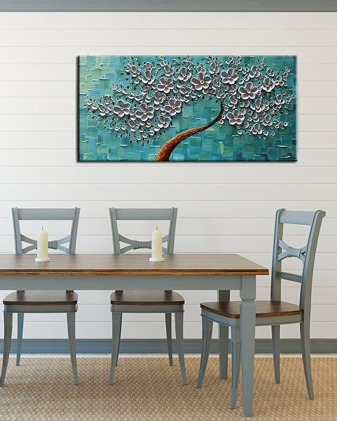 YaSheng Art - 100% hand painted Flower Art Oil Painting On Canvas Texture - Image 5