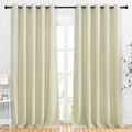 NICETOWN Room Darkening Beige Curtains 102 inches Long 2 Panels, Grommet by NICETOWN