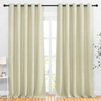 NICETOWN Room Darkening Beige Curtains 102 inches Long 2 Panels, Grommet by NICETOWN
