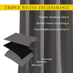 NICETOWN Grey Blackout Curtains 102 inches Long, Grommet Thermal Insulated - Image 3