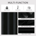 Joydeco Blackout Curtains 72 Inches Long 2 Panels Burg, Room Darkening Curtains - Image 4