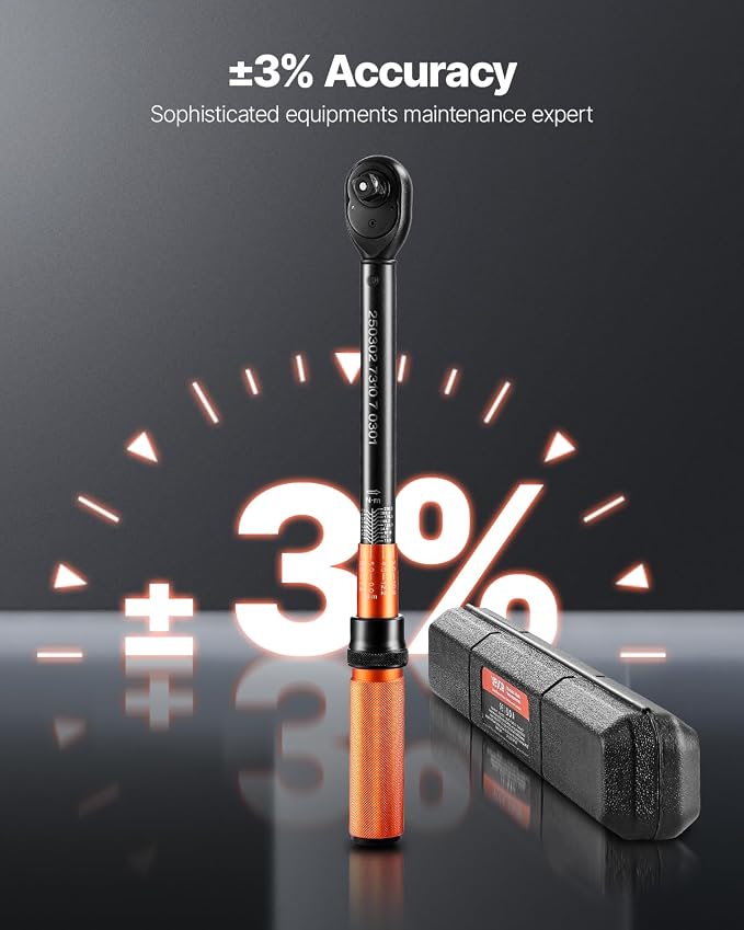 VEVOR 1/2-inch Drive Torque Wrench, 10-170 ft.lb/13.6-230.5 Nm, Dual-Direction - Image 2
