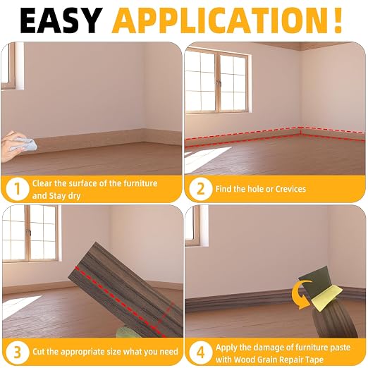 GSCIT Club Walnut Wallpaper, 2.4 inch X 100ft Self Adhesive Wood Grain Repair - Image 4