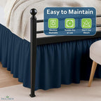 Rajlinen Ruffled Bed Skirt California King, 10 Inch Drop Dust Ruffle - Image 8