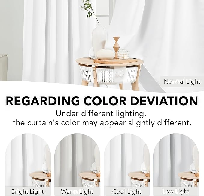 Deconovo Total Blackout Curtains 2 Panels W42 x L72— 100% Blackout, Thermal - Image 5