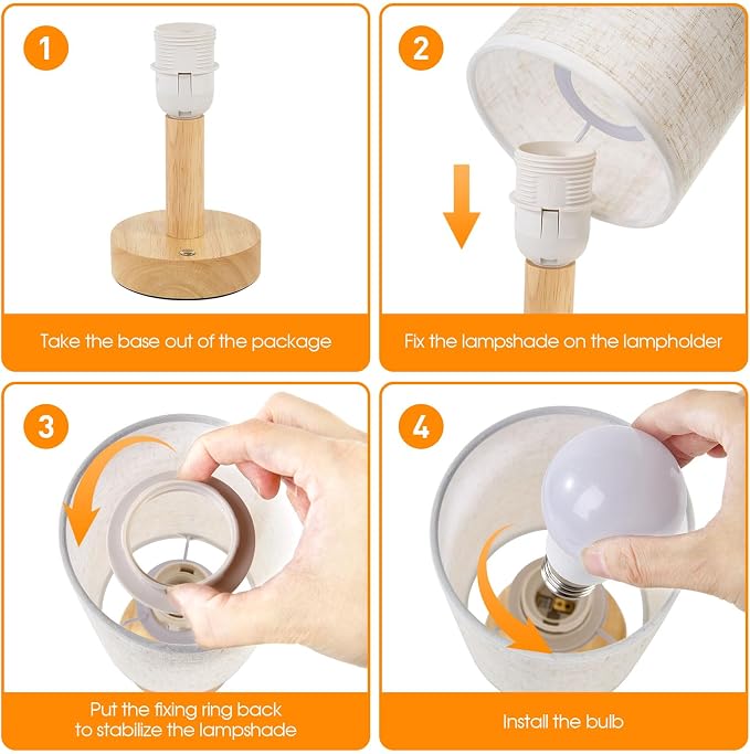 Small Cordless Touch Bedside Table Lamps Set of 2, Minimalist Dimmable - Image 6