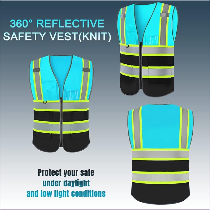 BeautyWill Custom Logo 10/20 Pack Safety Vest Class2 High Visibility Vest - Image 4
