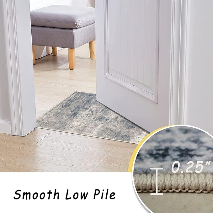 5x7 Area Rugs - Ultra-Thin Washable Rug - Modern Abstract Style - Image 8