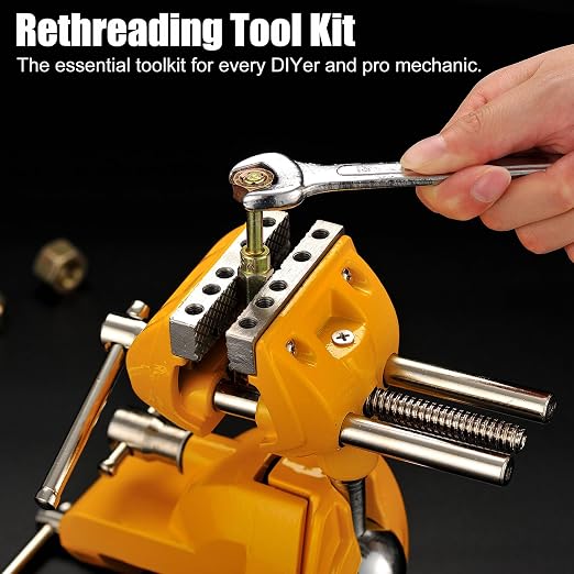 MAXMAN 61Pcs Thread Chaser Set, Thread Restorer Kit & Rethread Repair Tool - Image 5