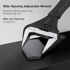 DURATECH 10-Inch Adjustable Wrench, Wide Jaw Opening Black Oxide Finish - Image 4