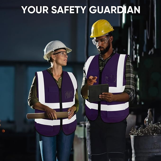 TICONN Reflective Safety Vest High Visibility Class II Mesh Vest - Image 6