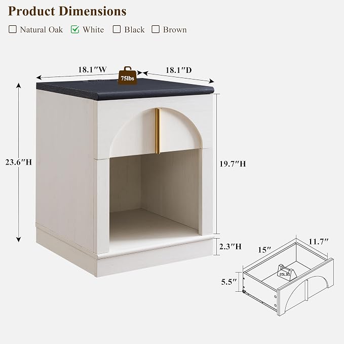 ACCOHOHO Modern Night Stand - Image 2