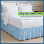 Rajlinen Ruffled Bed Skirt California King, 12 Inch Drop Dust Ruffle - Image 4