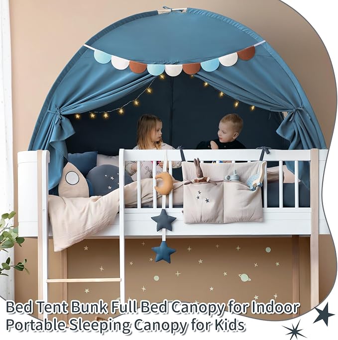 Razee Full Size Bed Canopy for Kids, Toddler Bed Tent Dream Playhouse Privacy - Image 3