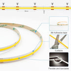 White COB LED Strip Lights 32.8ft, 6500K Dimmable Ultra Bright Daylight White - Image 5