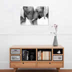 DZL Art D73069 Black and White Elephants Entwine Wall Art Canvas Painting Ready - Image 8