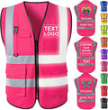 Custom Safety Vest with Logo for Men Women Personalized Class 2 High Visibility by Qingxily
