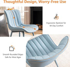 YOUNUOKE Mid-Century Modern Dining Chairs Set of 2, Armless Accent Chair - Image 8
