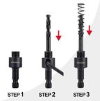 Quick Change Hole Saw Mandrel, 7/16-Inch and 3/8 Inch Hole Saw Arbor - Image 5