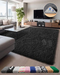 Ophanie 5x8 Rugs for Living Room, Charcoal Black, Large Fluffy Fuzzy Plush Shag by Ophanie