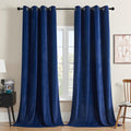 Joydeco Royal Blue Velvet Curtains 90 inch Curtains, Luxury Grommet Blackout by JOYDECO