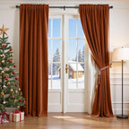 Lazzzy Velvet Blackout Curtains Thermal Insulated Room Window Drapes Super Soft by Lazzzy