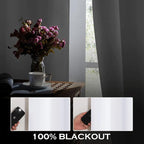 KGORGE Anti Dust Soundproof 100% Blackout Curtains 4 Layers Heavy Duty Energy - Image 3