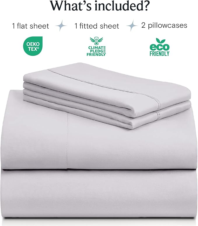 LuxClub 4 PC Sheet Set Bed Sheets Deep Pockets 16" Eco Friendly Wrinkle Free - Image 2