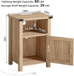 Joaxswe Boho Fluted Nightstand for Bedroom, Modern Accent Bedside Tables - Image 2
