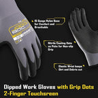 COOLJOB 12 Pairs Nitrile Rubber Dipped Safety Work Gloves - Image 2