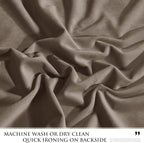StangH Taupe Velvet Room Darkening Curtains Premium Soft Thermal Insulated - Image 7