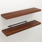 Floating Shelves for Wall, 9.3" Deep Wall Mounted Wood Shelves for Bathroom - Image 3