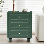 3 Drawer Fluted Dresser for Bedroom, Mid Century Modern Chest of Drawers - Image 3