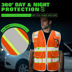 BeautyWill Custom Logo 10/20 Pack Safety Vest Class2 High Visibility Vest - Image 2