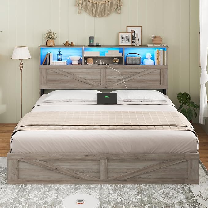 AOGLLATI Farmhouse Full Size Bed Frame - Image 8