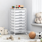 Rolling Storage Cart with Drawers, Utility Cart With 8 Drawers and Wooden - Image 9